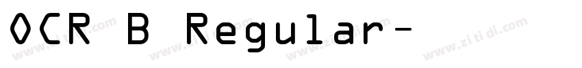 OCR B Regular字体转换